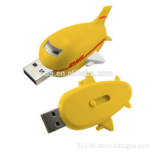 Plastic Airplane shaped USB flash drive with color logo printing 1GB 2GB 4GB 8GB 16GB 32GB